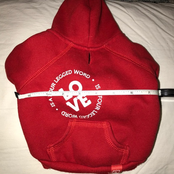 Reddy Love is a 4 legged Word Hoodie xs - Picture 7 of 8